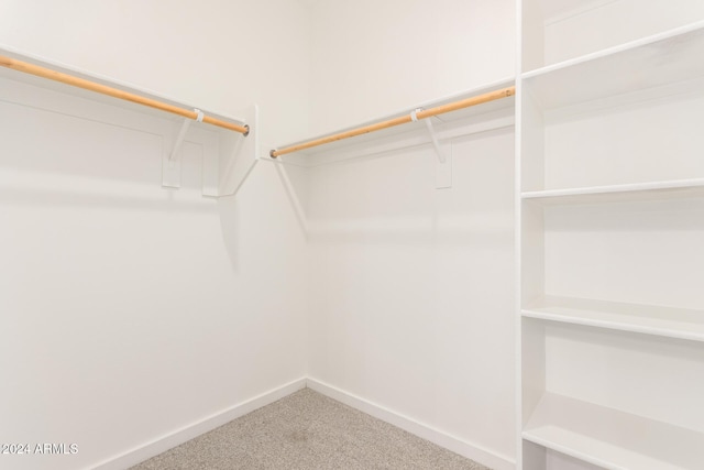 walk in closet featuring carpet