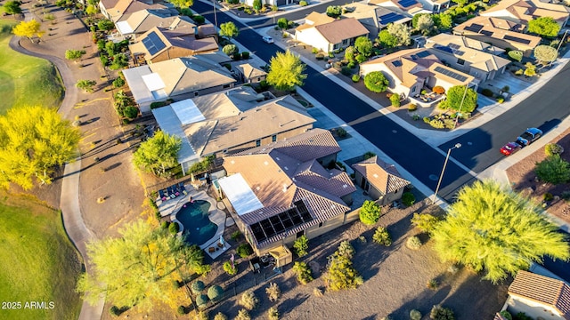 aerial view featuring a residential view