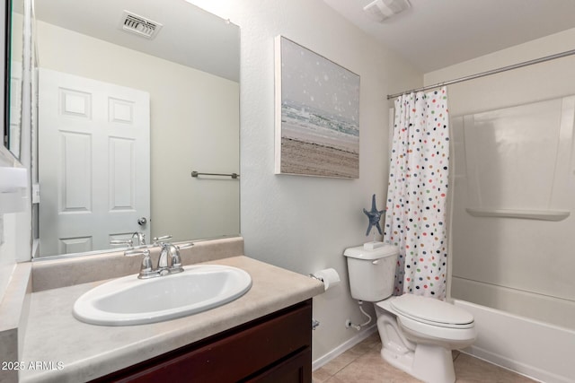 6746 W Wethersfield Rd, Peoria, AZ 85381 - bathroom featuring toilet, tile patterned floors, vanity, and visible vents