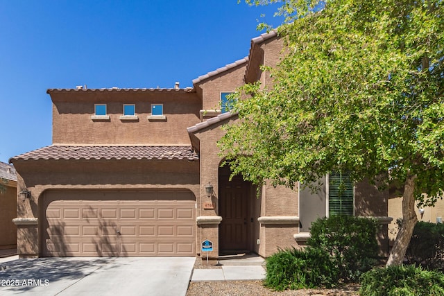 6746 W Wethersfield Rd, Peoria, AZ 85381 - view of front of property with concrete driveway, stucco siding, a garage, and a tile roof