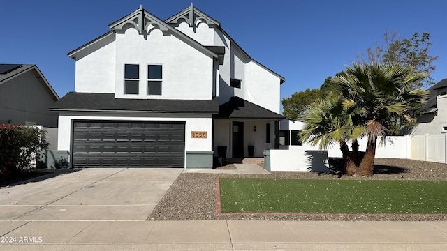 view of front of home featuring a garage