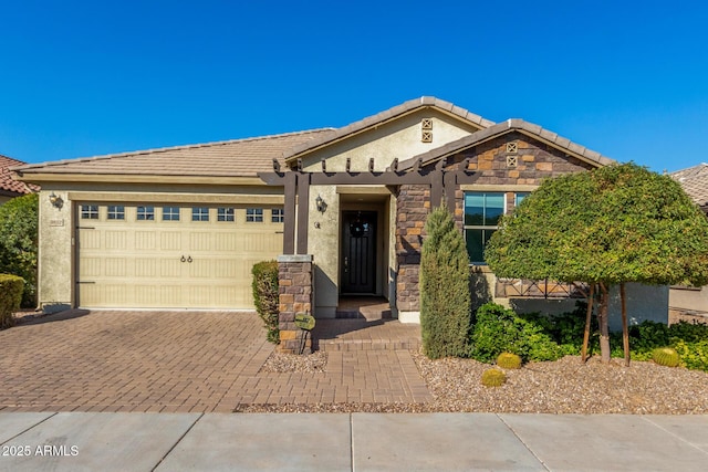 view of front of house featuring a garage