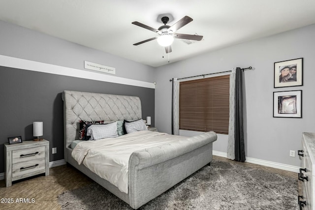 bedroom with ceiling fan