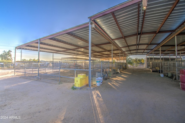 view of horse barn