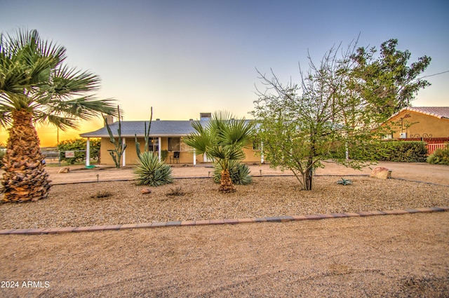 view of front of house with covered porch