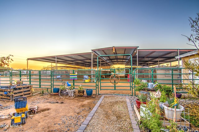 view of horse barn