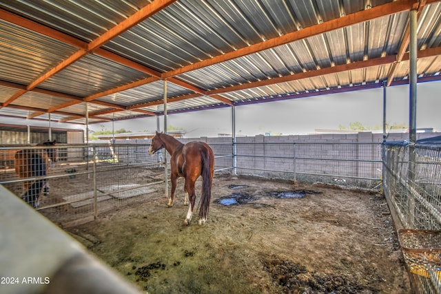 view of horse barn