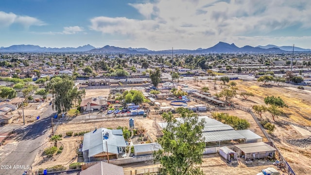 aerial view featuring a mountain view