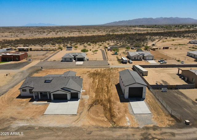 20111 W Saguaro Vista Dr, Wittmann, AZ 85361 - bird's eye view with a rural view, a mountain view, and view of desert