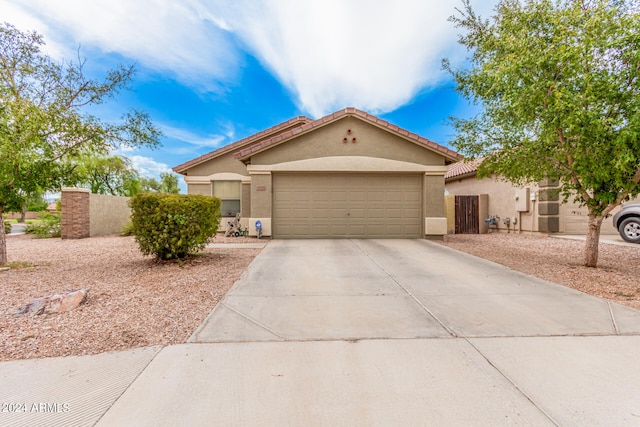 view of front of home featuring a garage