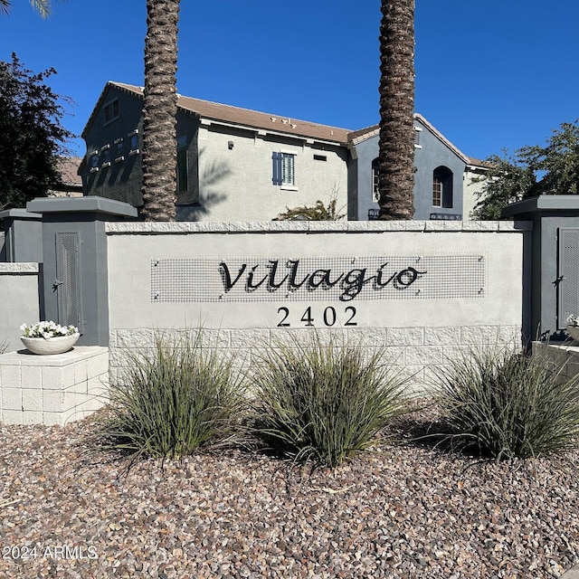 view of community sign