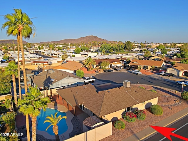 3054 W Redfield Rd, Phoenix, AZ 85053 - aerial view of residential area featuring a mountain backdrop