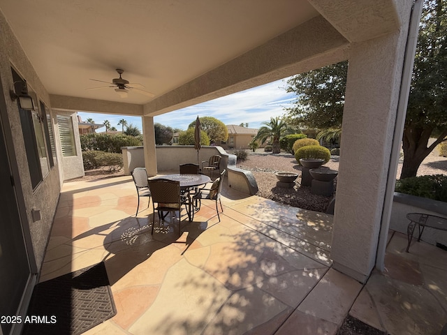 view of patio / terrace with ceiling fan