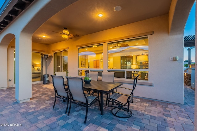 view of patio with outdoor dining space