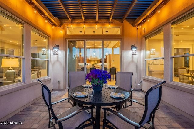 view of patio with outdoor dining space