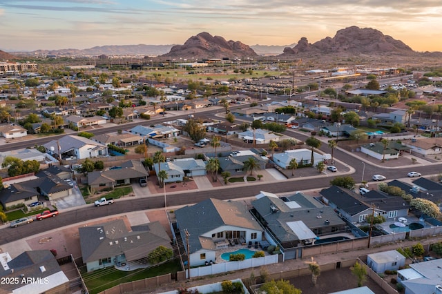 6450 E Vernon Ave, Scottsdale, AZ 85257 - aerial perspective of suburban area featuring a mountainous background
