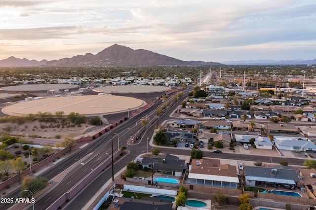 6450 E Vernon Ave, Scottsdale, AZ 85257 - aerial view of residential area featuring a mountainous background