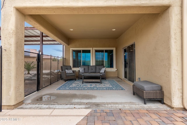 view of patio / terrace featuring outdoor lounge area