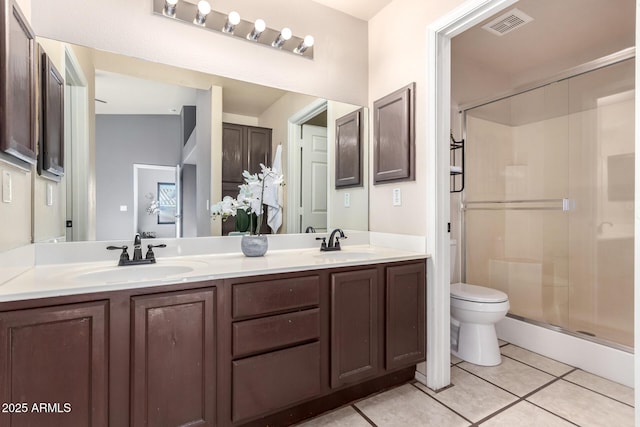 14216 N Saguaro Blvd Unit A, Fountain Hills, AZ 85268 - bathroom with tile patterned floors, a shower stall, and a sink