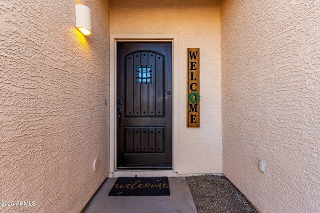 14216 N Saguaro Blvd Unit A, Fountain Hills, AZ 85268 - view of exterior entry with stucco siding