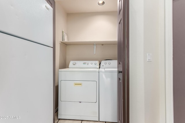 14216 N Saguaro Blvd Unit A, Fountain Hills, AZ 85268 - clothes washing area featuring washer and dryer, recessed lighting, and laundry area
