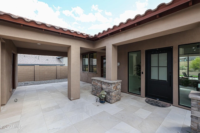 view of patio / terrace with fence