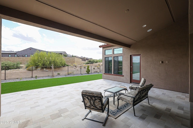 view of patio / terrace with fence