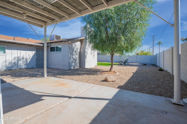 view of patio / terrace featuring central AC unit