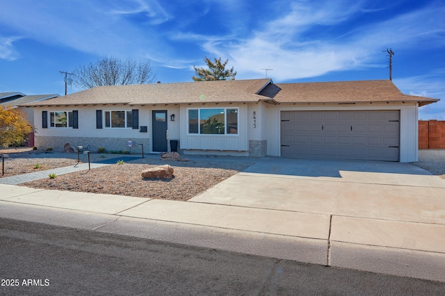 ranch-style house with a garage