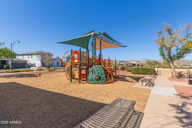 view of community jungle gym