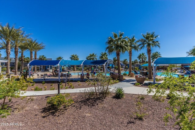 view of play area with a community pool