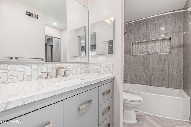 18 E Hermosa Dr Unit 18, Tempe, AZ 85282 - full bathroom with vanity,  shower combination, and tasteful backsplash