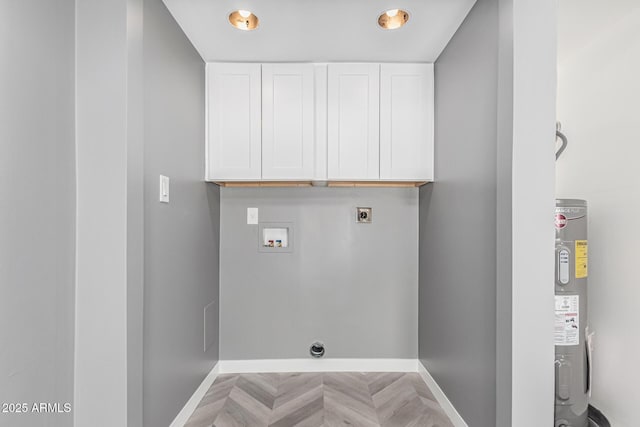 18 E Hermosa Dr Unit 18, Tempe, AZ 85282 - laundry room with electric dryer hookup, cabinet space, washer hookup, and electric water heater