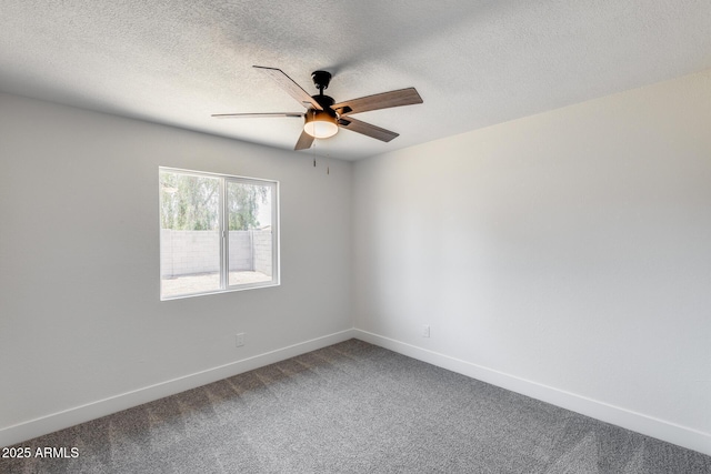 3011 E John Cabot Dr, Phoenix, AZ 85032 - unfurnished room with ceiling fan, carpet floors, baseboards, and a textured ceiling