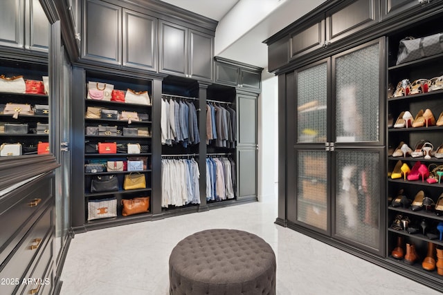 view of walk in closet