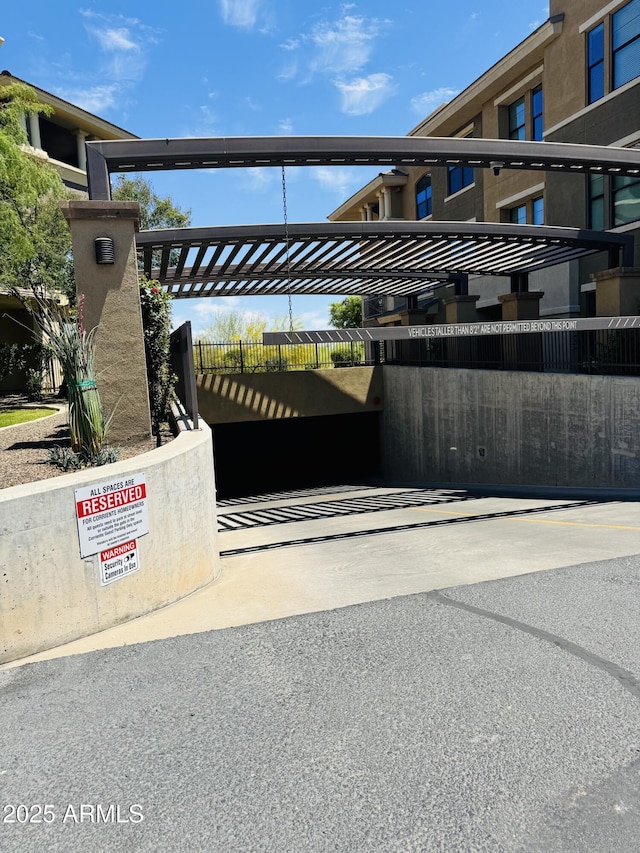 view of parking / parking lot