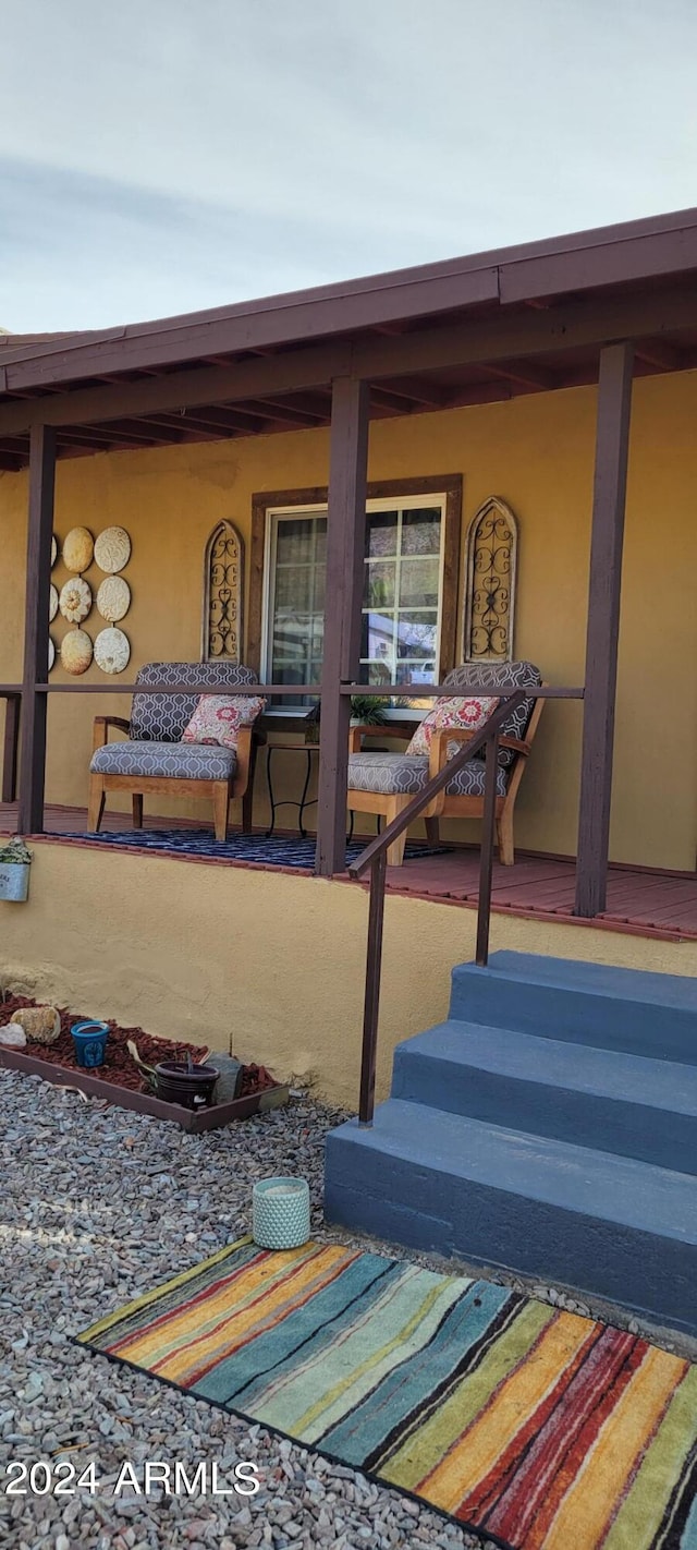 225 N Lobb Ave, Superior, AZ 85173 - doorway to property with a porch and stucco siding