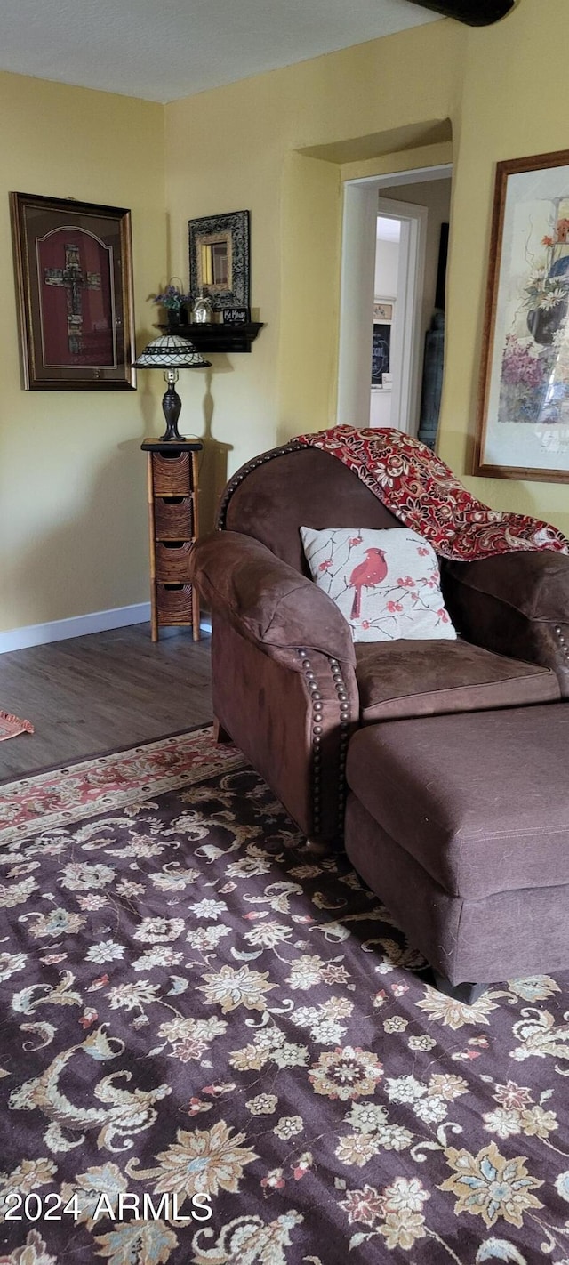 225 N Lobb Ave, Superior, AZ 85173 - living area featuring baseboards and wood finished floors