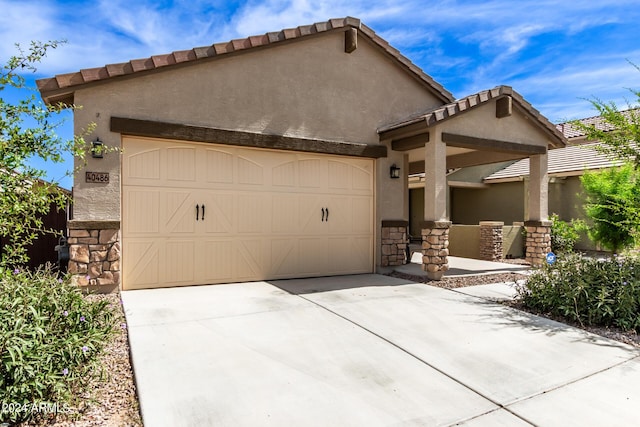 view of front of home featuring a garage