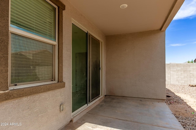 balcony with a patio