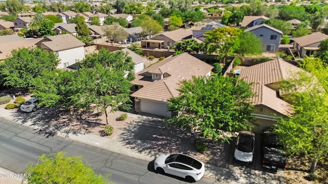 aerial view of residential area