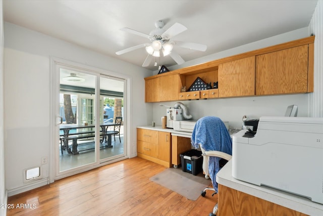 12501 E Cloud Rd, Chandler, AZ 85249 - office area featuring light wood-type flooring and a ceiling fan