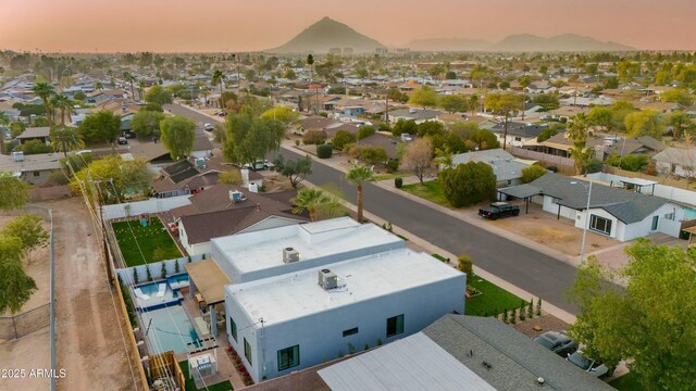 aerial view featuring a residential view