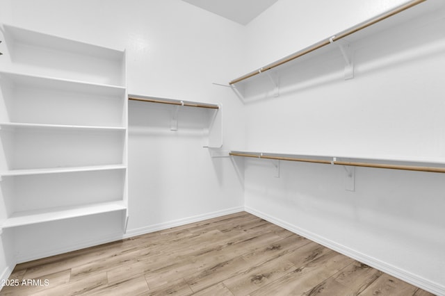 spacious closet featuring wood finished floors