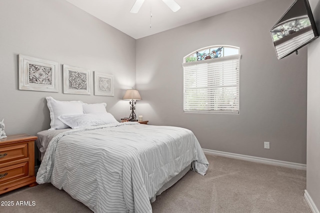 1036 W Siebold Tree Ave, Queen Creek, AZ 85140 - bedroom featuring carpet floors, baseboards, and a ceiling fan