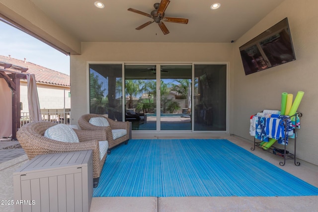 1036 W Siebold Tree Ave, Queen Creek, AZ 85140 - deck with a ceiling fan