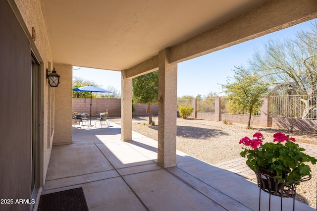 view of patio / terrace with a fenced backyard