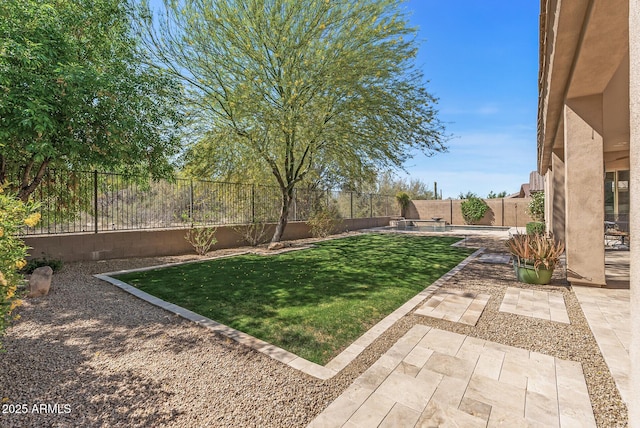 5813 E Ashler Hills Dr, Cave Creek, AZ 85331 - view of yard with a patio area and a fenced backyard