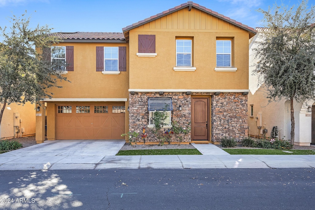 view of front of home featuring a garage