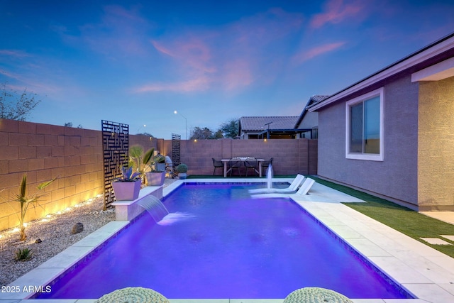 738 W Kingman Dr, Casa Grande, AZ 85122 - view of pool with a patio area, a fenced backyard, and a fenced in pool